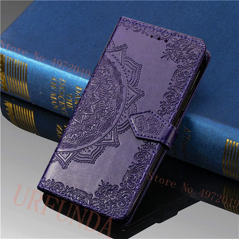 Purple Кожаный чехол с мандалой для Xiao mi Red mi 7A 6 6A 5 Plus 4A Note 5A 4 4X5 6 7 Pro 3S Go mi 9 SE 9T A1 A2 8 Lite Red mi 7A откидная крышка - Цвет: Purple
