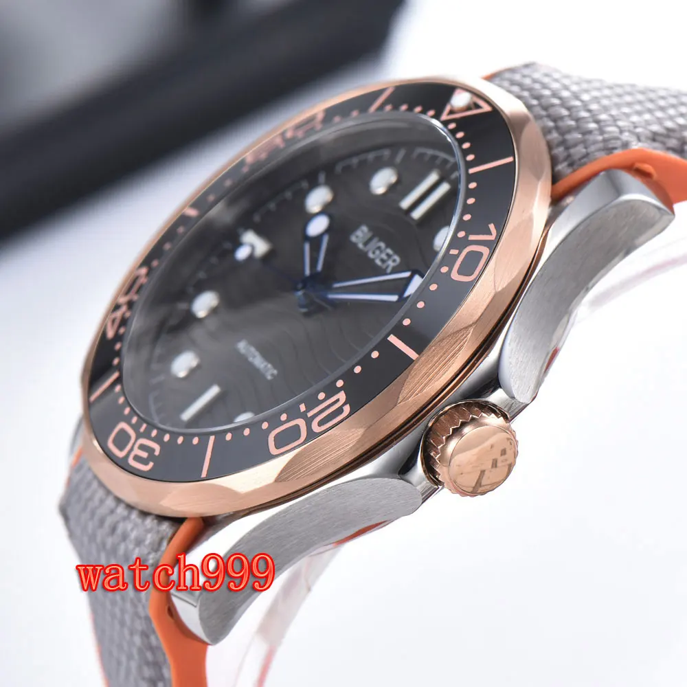 Часы Bliger женские механические Автоматические модные автоматические с черным