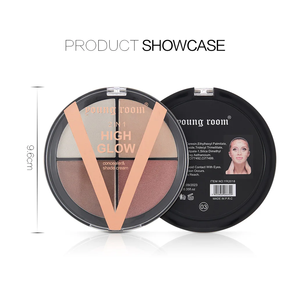 

Comprehensive Disc Highlighting And Repairing Shadow Blush disc Brightening Powder Three-dimensional Contour Nose Shadow