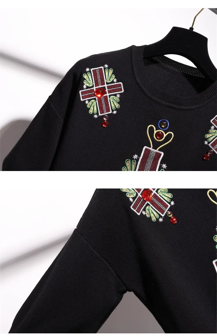 

2020 Summer Fashion women's comfort leisure suit High quality Diamonds T-shirt+casual pants two piece set B742