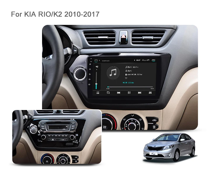 Автомобильный мультимедийный плеер для KIA RIO 3 4 2Din Android 9,0, автомагнитола, стерео 2010-, навигация, Авторадио, gps, магнитофон, K2, Wifi
