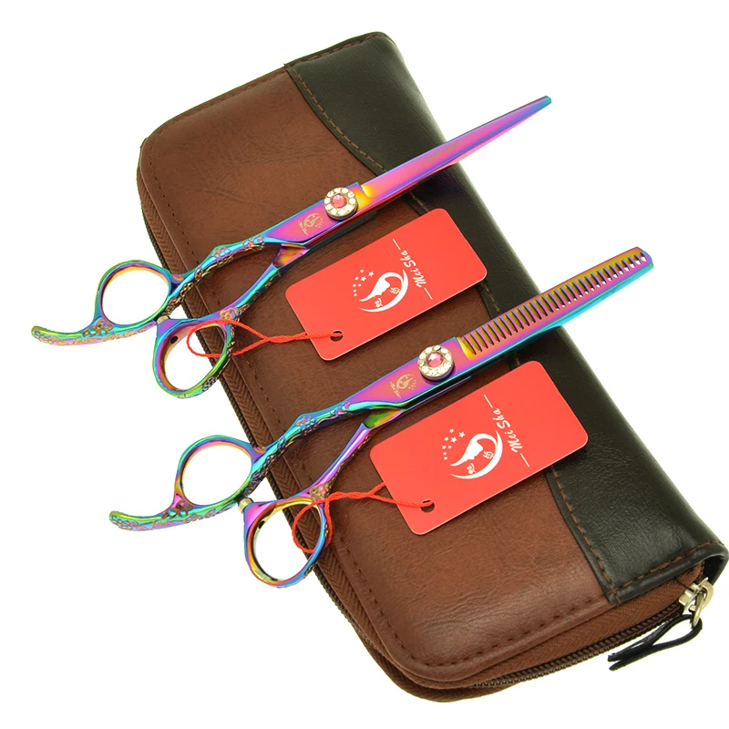 Meisha 6 дюймовые ножницы для левой руки стрижки и филировки парикмахерской из