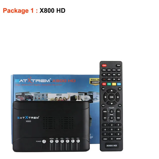 Satxtrem X800s HD ТВ ресивер DVB S2 Full HD 1080P USB WiFi с Cccam рецептором Цифровое ТВ Azamerica 4K спутниковый ресивер - Цвет: only box