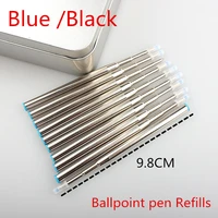high quality 5pc blue 5pc black 0 5mm office metal ballpoint pen refills signature stationery office supplies