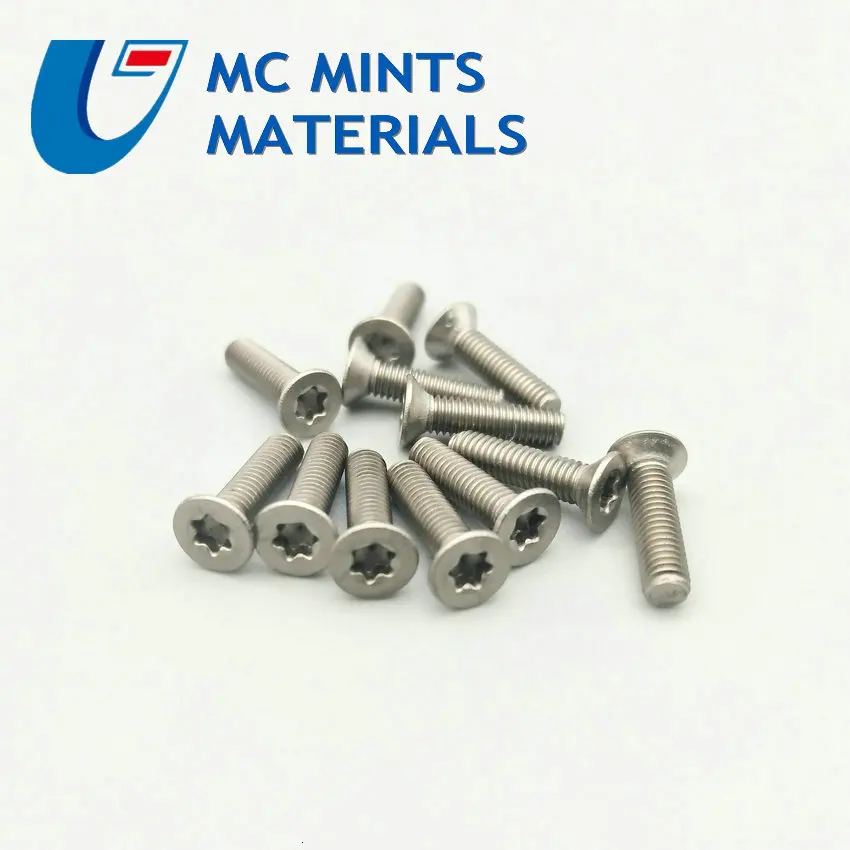 24 шт. M3 M4 x6-20mm Ti Болт титановый болт плоская головка Torx Ti цвет не полированный класс 2 титановый винт Ti крепеж