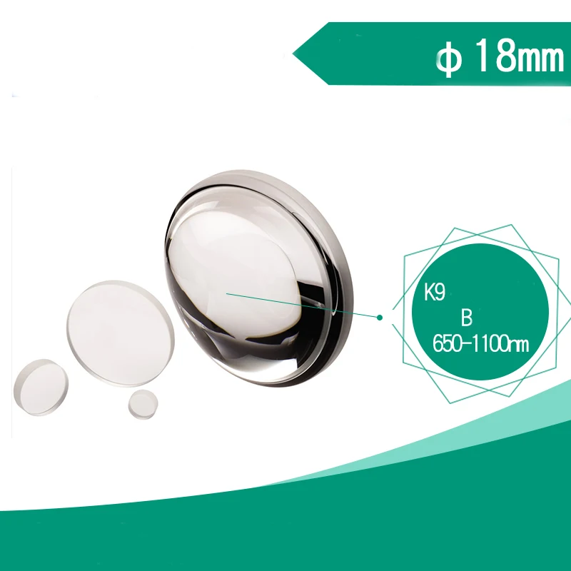 

Плоско-выпуклая линза K9, диаметр 18 мм, фокусное расстояние 20 мм, близость инфракрасного излучения, пленка B 650-1100 нм, оптическая сферическая л...