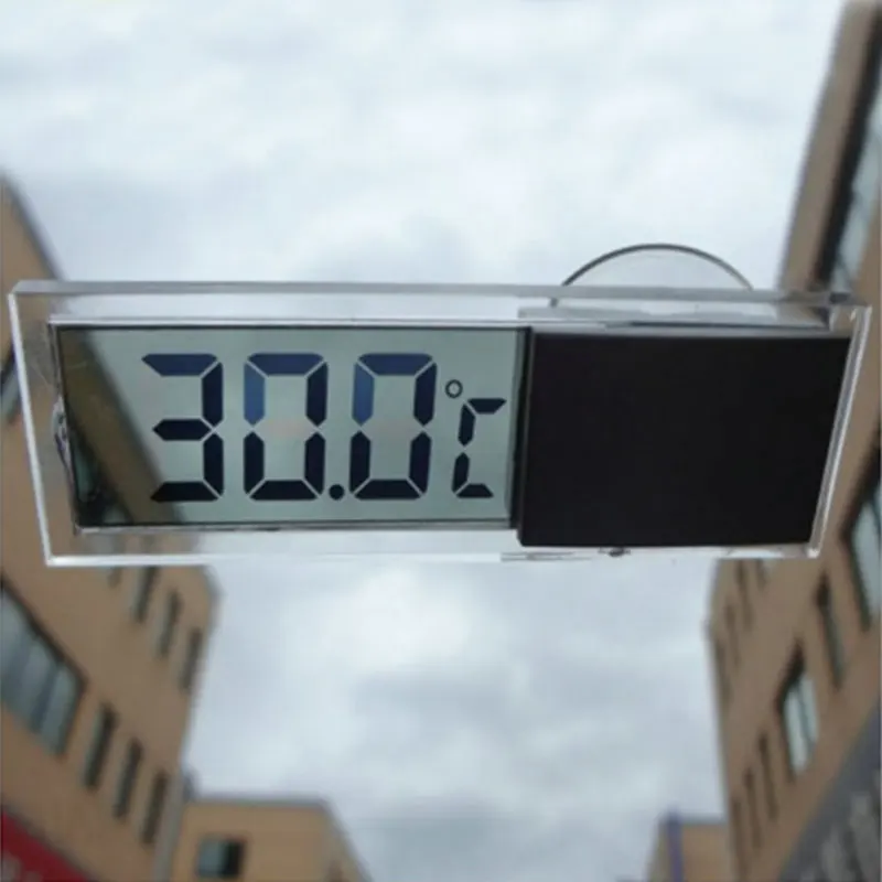 Новинка Лидер продаж автомобильные часы 2 в 1 термометр с присоской Прозрачные