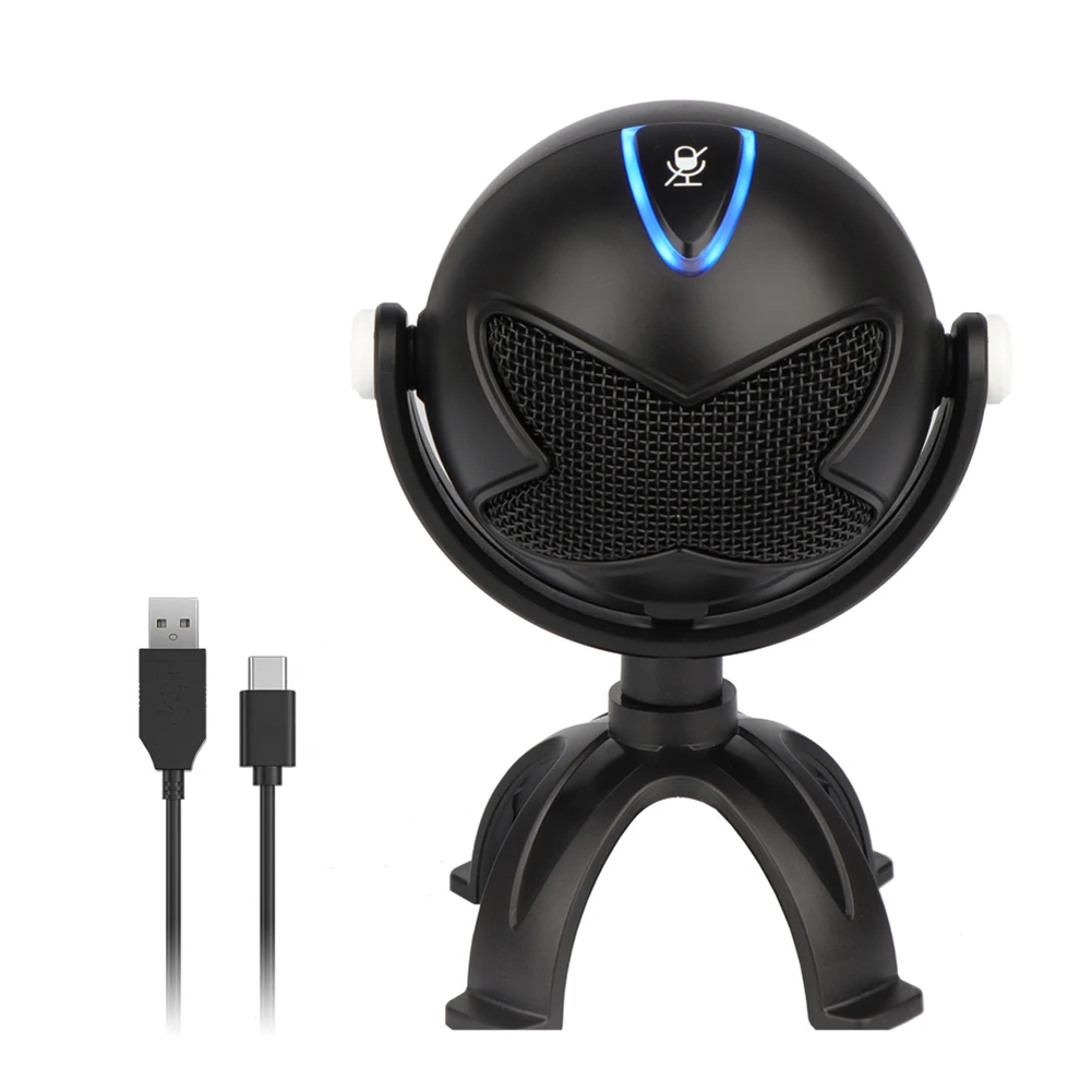 

Конденсаторный микрофон, USB Запись пения, игровой чат, настольный студийный USB конденсаторный микрофон для записи для ПК, ноутбука