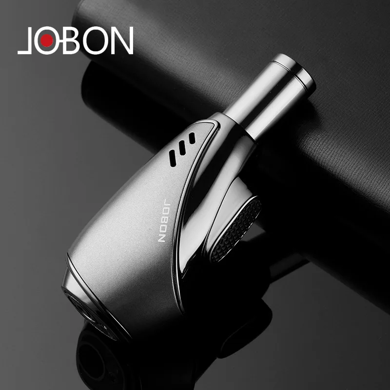 jobon windproof cigarette cigar lighter spray gun torch gas lighter jet metal butane inflated lighter kitchen bbq men gadgets free global shipping