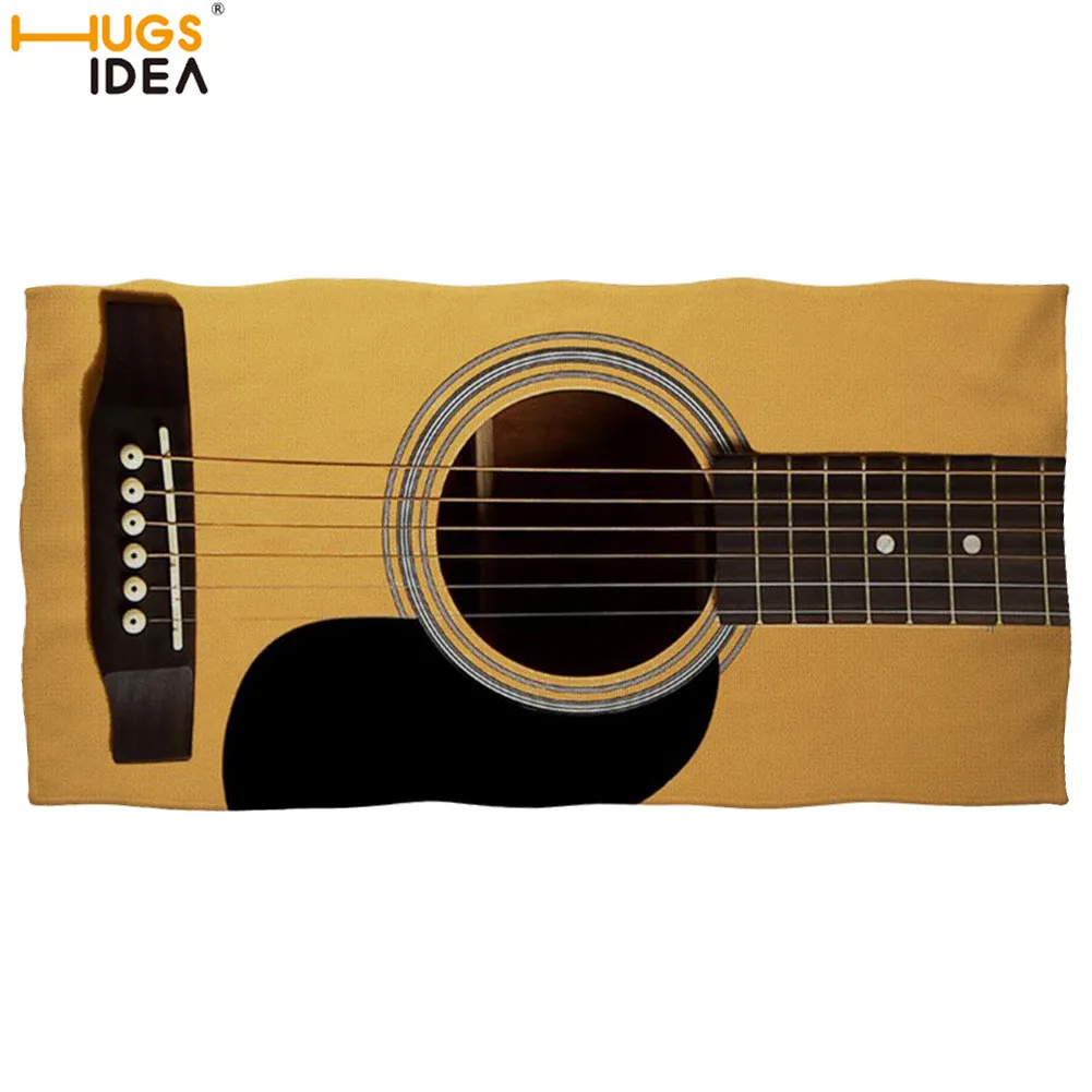 

Модное пляжное полотенце с 3D принтом гитары, большое сухое полотенце для любителей музыки, художественное одеяло для дома, дорожные/плавате...