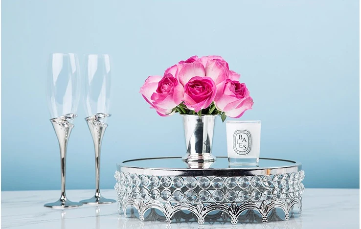 

Wedding Dessert Table Decoration kids birthday party candy jar crystal cake stand cake pan metal crown cake holder display gold