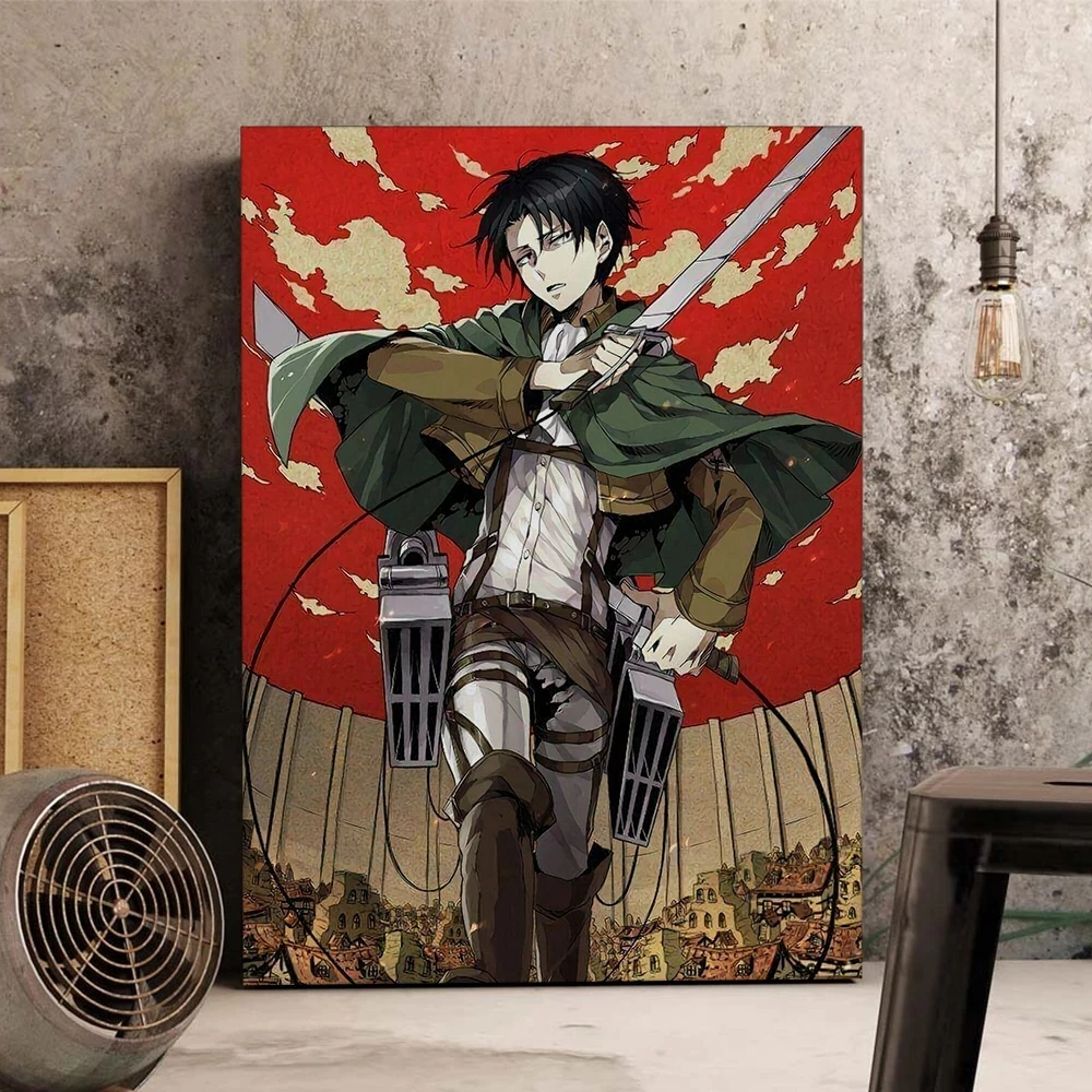 

Attack On Titan Japanese Cartoon Poster Home Decor Modern Canvas Painting Print Pictures Bedroom Bar Retro Decorative Wall Art