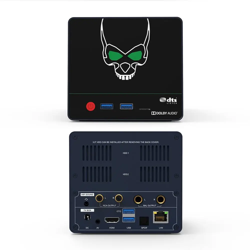 Günstig Android 9,0 Und Linux CoreELEC Tv Box Beelink GS-König X Amlogic S922X-H 4GB 64GB Dolby DTS 5G Wifi 1000M BT 4,1 4K HD Set Top Box