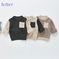 autumn winter toddler baby girls boys sweater children knitted clothes kids pullover jumper toddler striped korean style