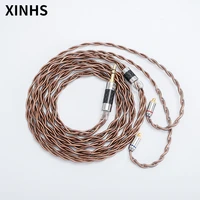 factory direct sales 4 strand single crystal copper litz struct headphone cable hifi balance audio cable conversion cable line