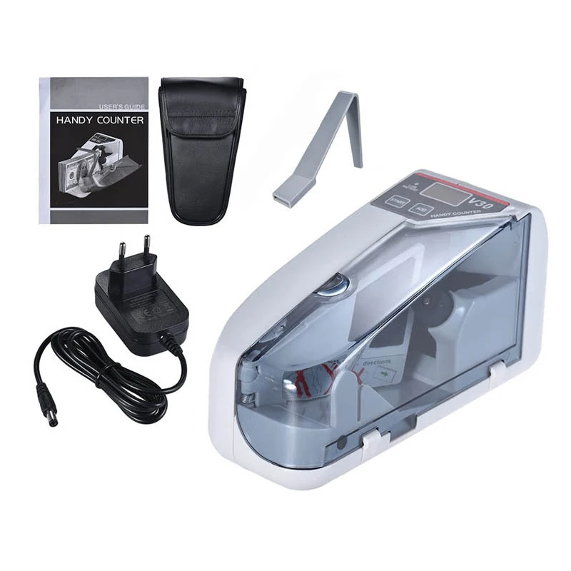 

Mini Handy Money Counter For Most Currency Note Bill Cash Portable Counting Machine Financial Equipment Counters EU Plug