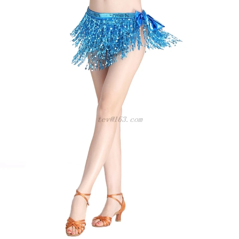 Женский костюм для танца живота трехрядный ремень с кисточками треугольный шарф