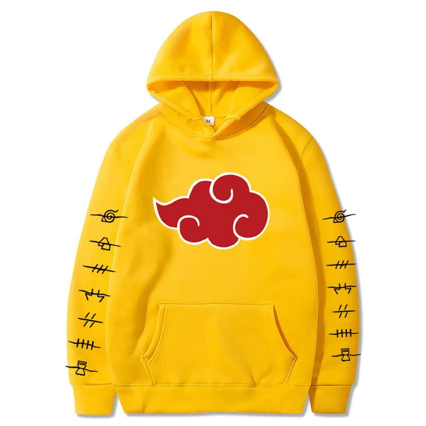 

Japanese Naruto Anime Reality Show Xiao Organization Print Hoodie Simple Personality Large Size Loose Sweater Men's and Women's
