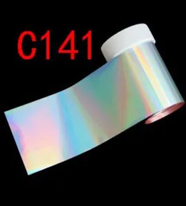 C141 233 Тип 4*100 см голографические наклейки из фольги для переноса ногтей слайдер Радужная зимняя наклейка s для маникюра Nailart украшения(2 - Color: C141