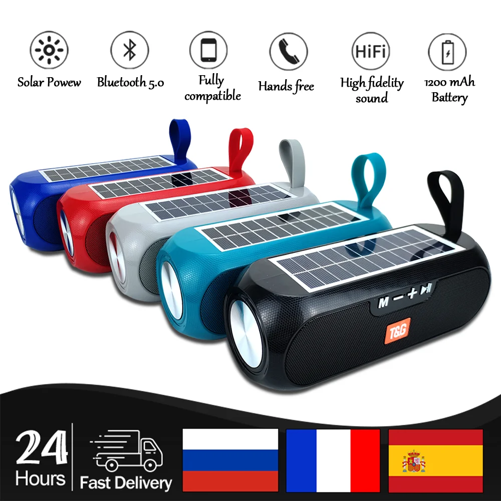 Портативная беспроводная Bluetooth колонка стерео Музыкальная шкатулка на солнечной