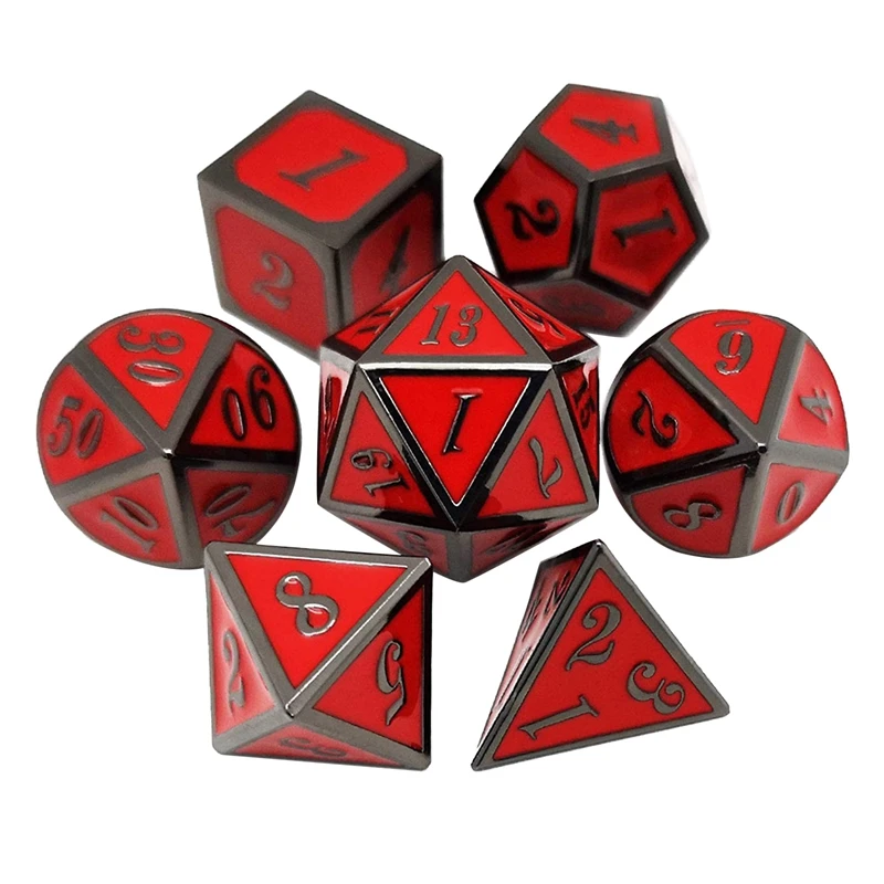

Metal DND Dice Set Metal Dice Set Polyhedral Dice Set Dragon Metal Dice for Table Games Role Playing Dice Set