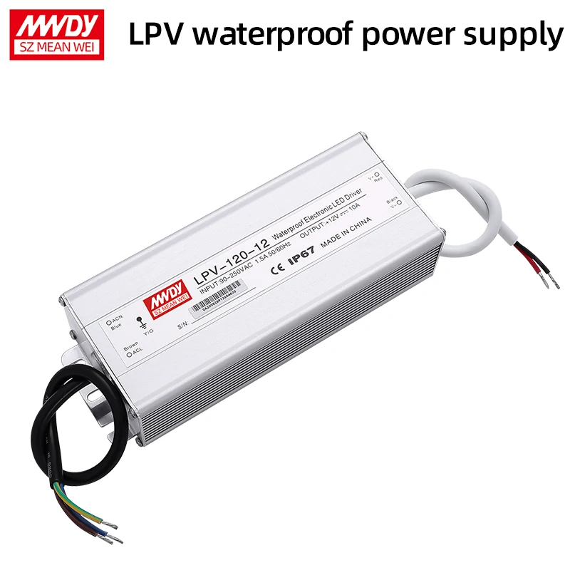 12V 24V 36V 48V 10 5 3 2.5A MEANWELL LPV 120 24 120W AC DC светодиодный освещение привода переключения
