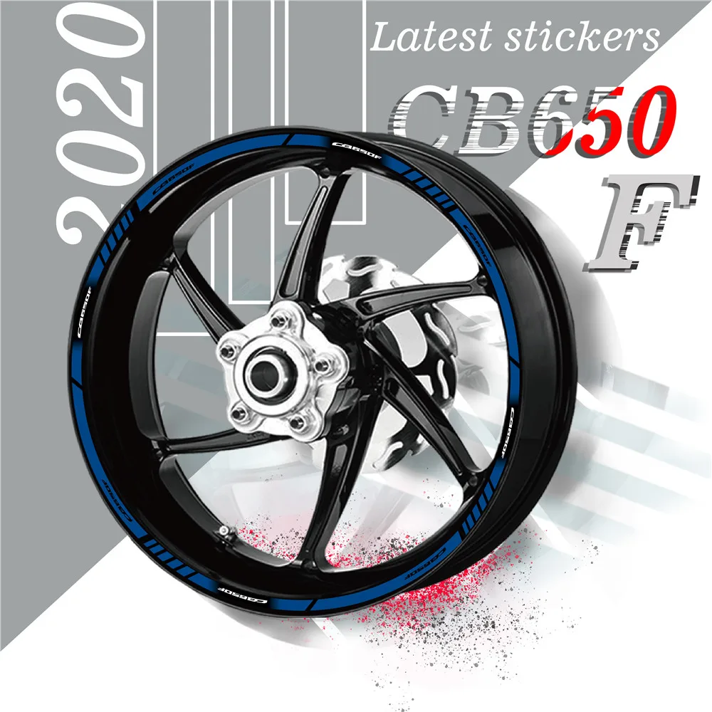 

New motorcycle front and rear wheel edge outer edge sticker reflective stripe wheel decal for HONDA CB650F cb650f cb 650f