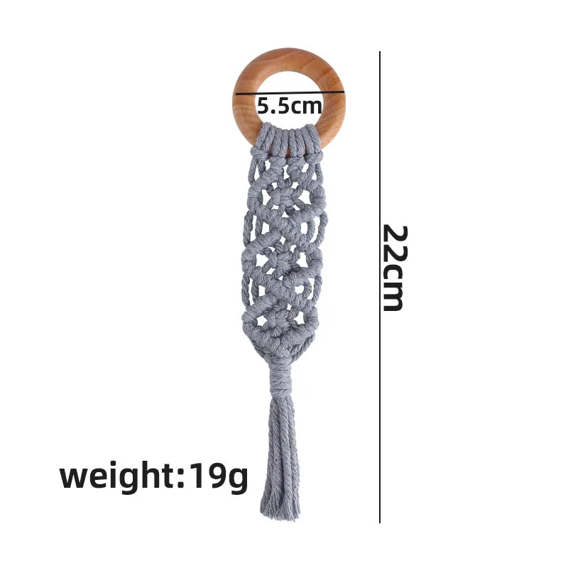 

Baby Teether Crochet Cotton Rope Tassel Pendant Infants Soother Natural Cotton Baby Pacifier Clip Chain Wooden Pacifier Clip
