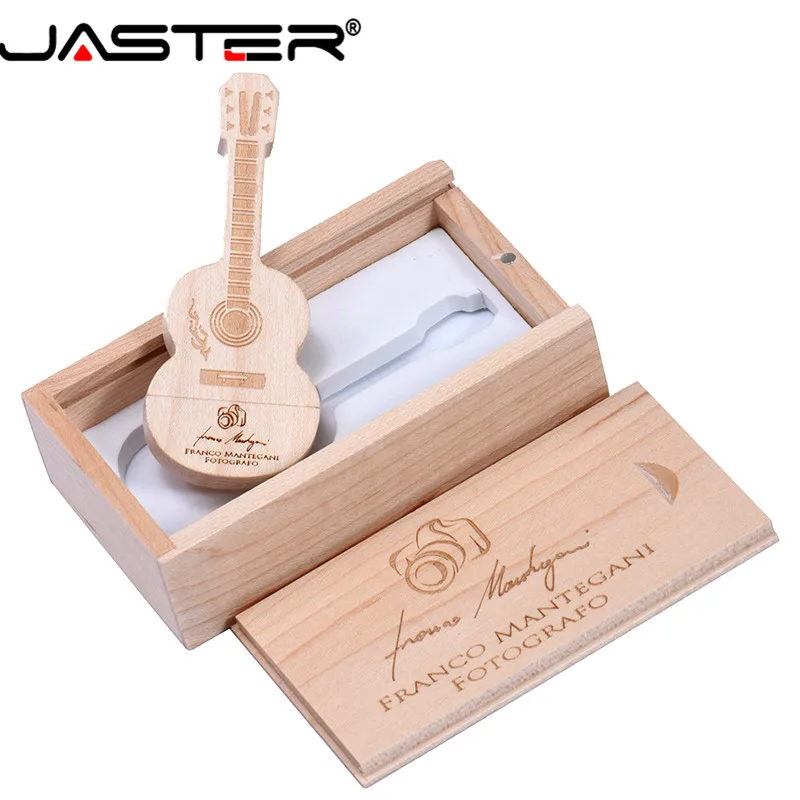Деревянный флеш накопитель JASTER в форме гитары 4 ГБ 16 32 64 ГБ|USB флэш-накопители| |