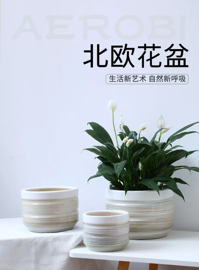 

Ceramic Planters Minimalist Nordic Style Modern Plant Holder Vintage Decoration Bloempotten Balcony Decorations BK50HP