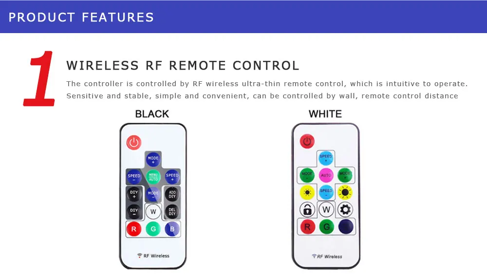 Светодиодные ленты светильник WS2812B WS2811 SK6812 RGB Led контроллер; 14 ключей RF беспроводной пульт дистанционного управления DC5-24V