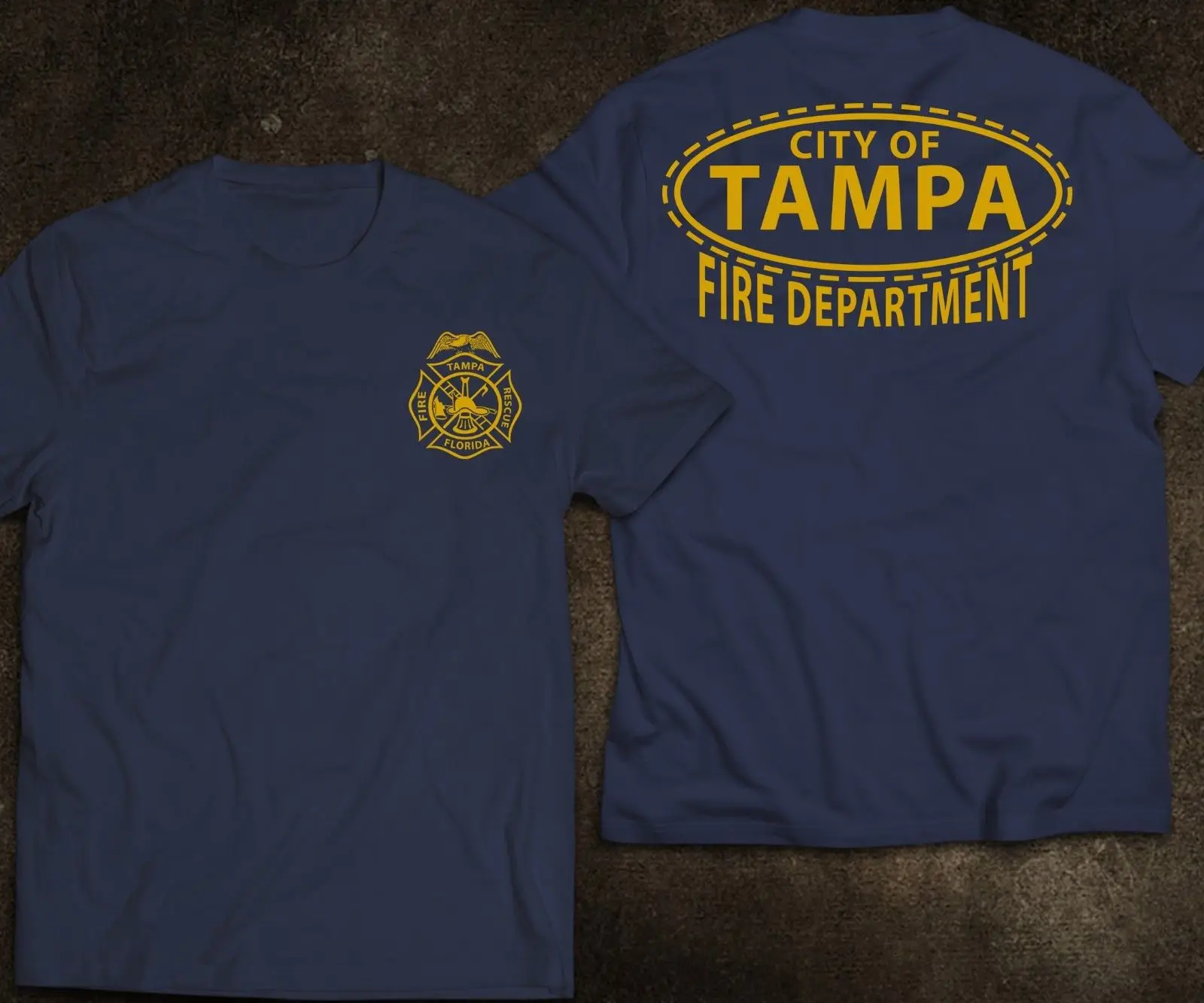 

Tampa Florida Firefighter Fire Department Rescue Paramedic T-Shirt Cotton O-Neck Short Sleeve Men's T Shirt Size S-3XL