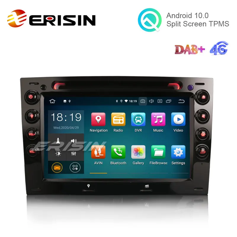 Erisin ES5113M 7 &quotAndroid 10 0 автомобильный dvd плеер для RENAULT MEGANE 2003 2010 GPS 4G DAB +