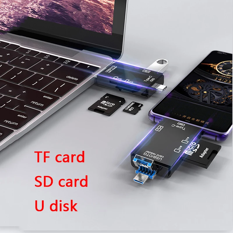 5 в 1 USB 2 0 SD SDHC CF компактный флэш накопитель TF Micro кардридер U диск мышь OTG для Macbook