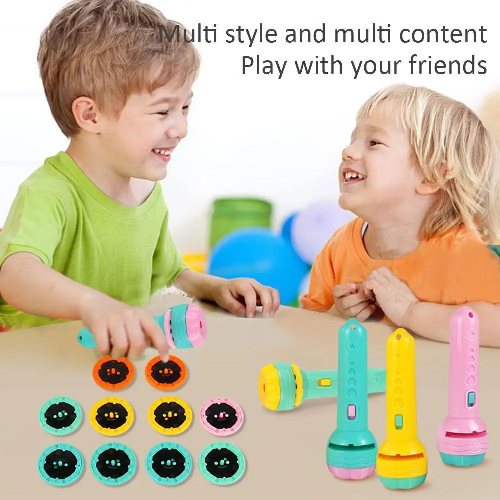

Baby Sleeping Story Book Flashlight Projector Torch Lamp Toy Early Education Toy For Kid Holiday Birthday Xmas Gift Light Up Toy