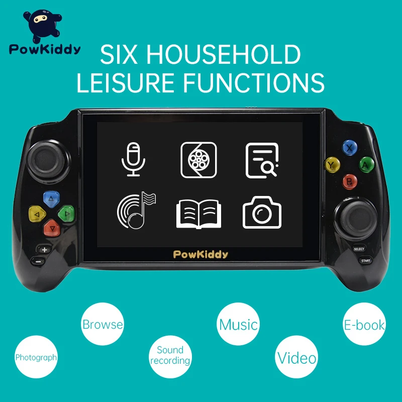 

Игровая консоль Powkiddy X12, 5,1 дюйма, ретро-консоль с 3000 играми, видео консоль, экран, Ностальгический MAME плеер, дешевые игры для мальчиков, подар...