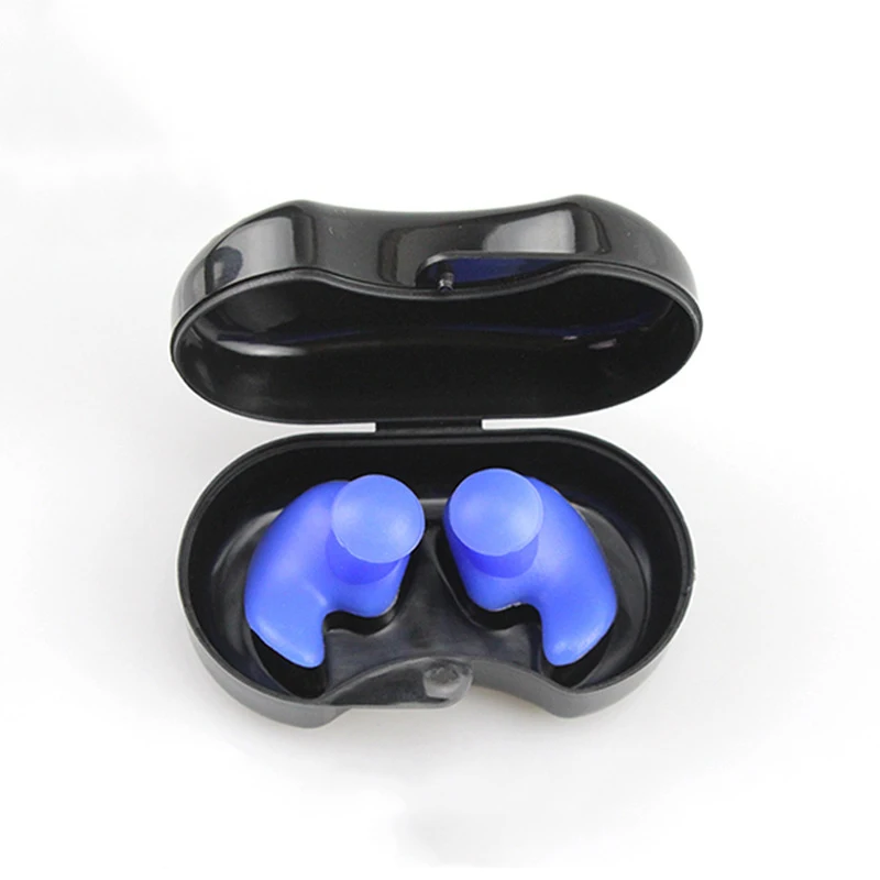 

1 Pair Soft Waterproof Earplugs Diving Water Sports Swimming Accessories With Storage Box Dust-Proof Ear Silicone Sport Plugs