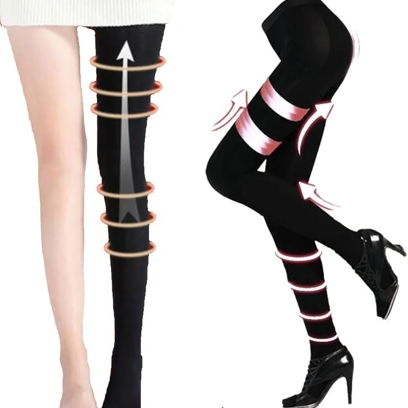 1 Pair Women Slim Tights Compression Stockings Pantyhose Varicose Veins Pantyhose Fat/Calorie Burn Leg Shaping Stocking