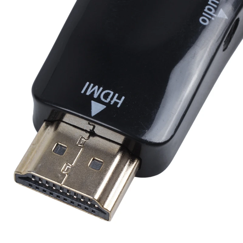 Hdmi-vga конвертер позолоченный с разъемом 3,5 мм аудио кабель для ПК, ноутбука, DVD, рабочего стола, ТВ коробка или другой HDMI вход devi