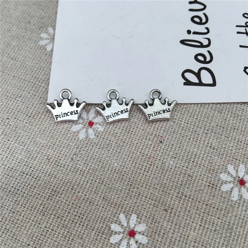 Модные 120 шт Крошечные Подвески короны подходят DIY Ожерелье Серьги Кольца для