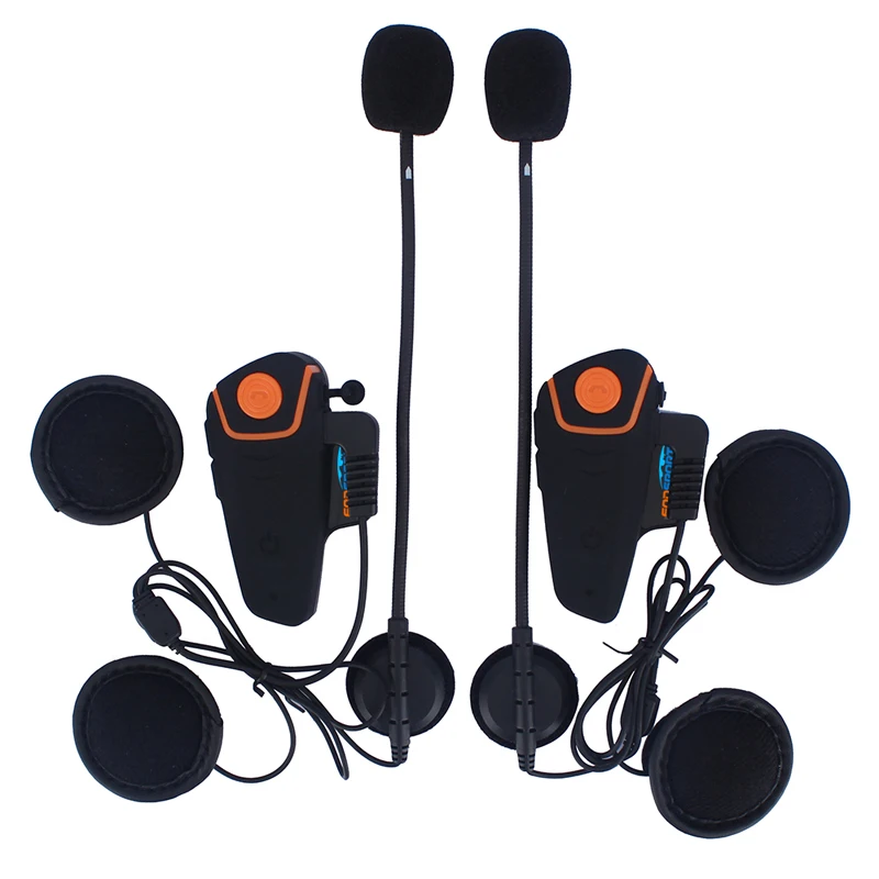 2 hard microphone 2 шт., BT-S2 Pro, для мотоцикла, беспроводная Bluetooth гарнитура, 1000 м, мотоциклетная гарнитура, BT, переговорные с FM, водонепроницаемые, IPX6 - Цвет: 2 hard microphone