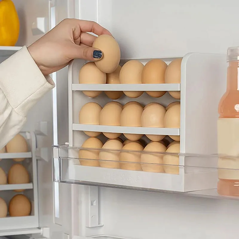 

Egg Storage Box Refrigerator Eggs Holder Kitchen Eggs Storage Container Dispenser Egg Keep Fresh Rack Refrigerator Storage Box