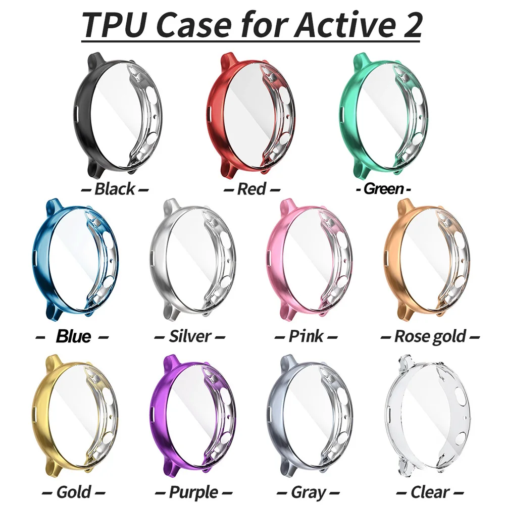 Чехол для часов из ТПУ с гальваническим покрытием Samsung Galaxy Watch Active 2 ультратонкий