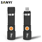 Светодиодный тактисветильник фонарик с 3 режимами, фонарик с фокусировкой, хвостовой фонарь с USB-зарядкой, карманный удобсветильник зажим, встроенный аккумулятор