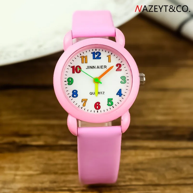 Часы для девочек начальной и средней школы милые цветные часы с ремешком
