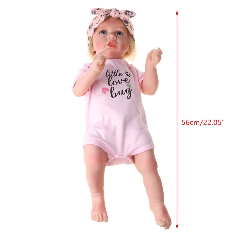 

23In Looking Lifelike Realistic Baby Silicone Newborn Care Easy Washable Toy for Children and the Elderly
