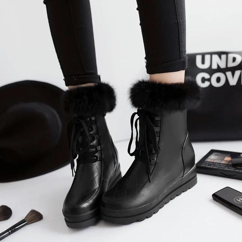Зимние ботинки женская обувь ботильоны для женщин кроссовки на платформе Botte Hiver