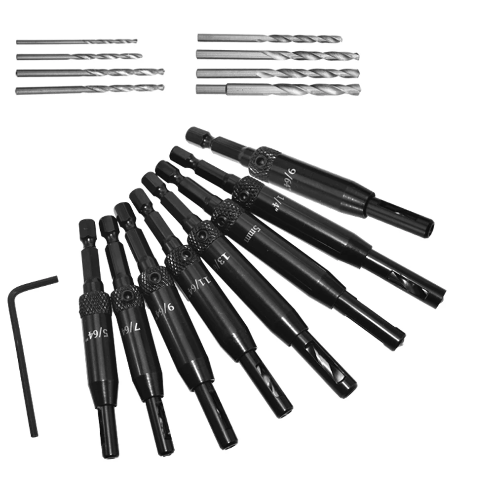 Центр сверло двери Самоцентрирующийся шарнир Tapper Core набор Дырокол