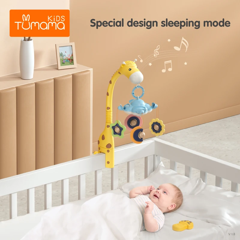 

Baby Mobile Rattles Toys 0-12 Months For Baby Newborn Crib Bed Bell Toddler Rattles Carousel For Cots Kids Musical Toy Gift