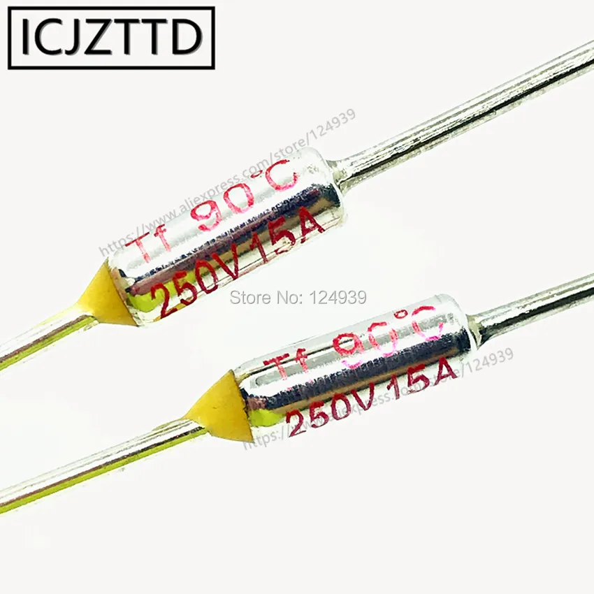 

Metal fuse CCC RY 250V 10A 15A TF 90 Celsius Degrees Temperature TF Thermal Fuse RY 90C Eletric Rice Cooker Microwave